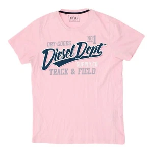 Diesel Womens Pink Tshirt | Crew Neck Casual Designer Streetwear VTG - Picture 1 of 3