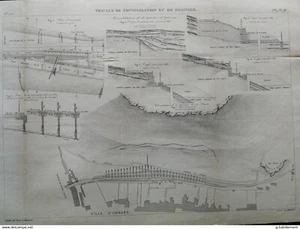 ANNALES PONT et CHAUSSEES (Dep 25) Travaux de consolidation et de drainage 1889 - Imagen 1 de 5