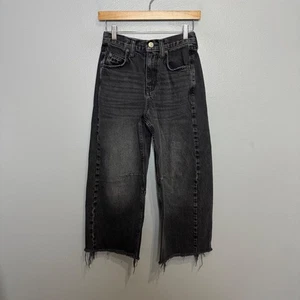 BDG URBAN OUTFITTERS Logan Wide Leg Cropped Jeans in Faded Black Gr. 24 Denim - Bild 1 von 7