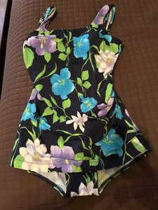 T.H.E. Traje de baño de mastectomía multicolor floral de una pieza para mujer talla 18” - Imagen 1 de 8