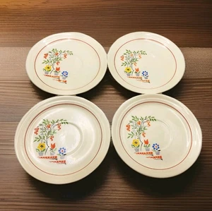 Vintage 4er Set Steubenville Vogel und Beere 6" Dessertteller Mid-Century Geschirr - Bild 1 von 6