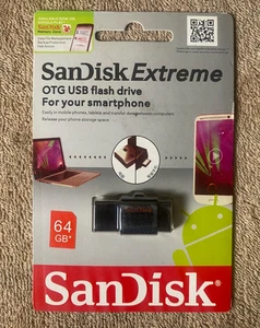 LOT DE 2-SanDisk Extreme 64 Go OTG USB Android Smartphone Flash Drive-SCELLÉ - Photo 1 sur 4