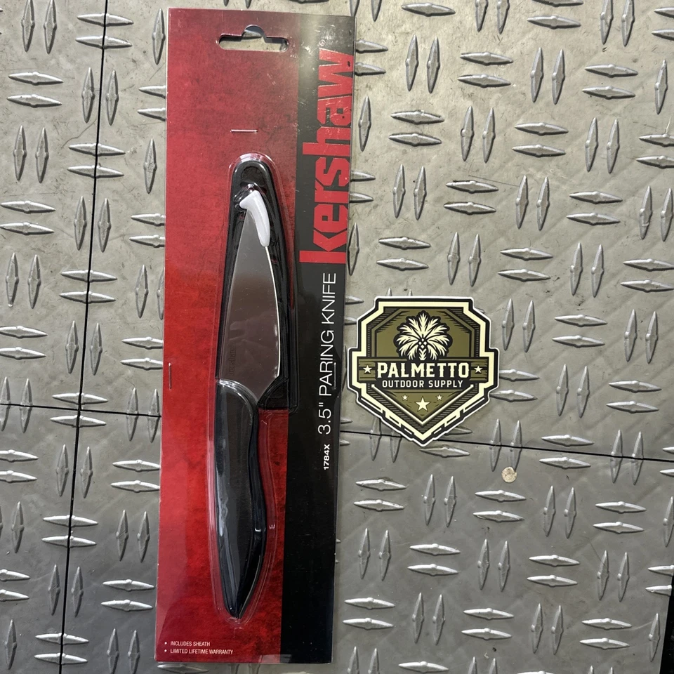Cuchillo de cocina fijo Kershaw Paring 3,5" acero inoxidable negro polipropileno 1784 Foto 1 de 2