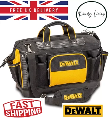 DeWalt Tool Bag 18" – Heavy Duty Waterproof Storage with Strap & Carry Handle