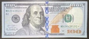 ☆ $100 - One Hundred Dollar Bill Federal Reserve STAR * Note 2013 (Circulated) ☆ - Picture 1 of 2