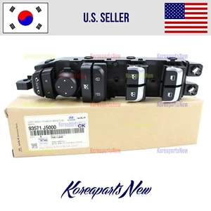 Front Left DRIVER Door Window Switch 93571J5000 ⭐OEM⭐ Kia Stinger 2018-2021 - Picture 1 of 6
