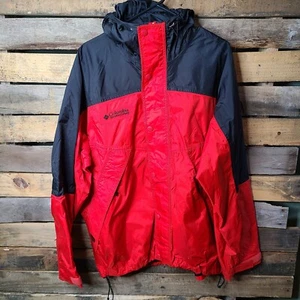 Chaqueta de lluvia Columbia Sportswear para hombre L negra/roja - Imagen 1 de 7