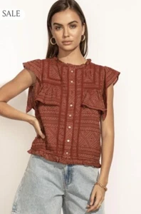 BRAND NEW ! Super cute rust top - Picture 1 of 2