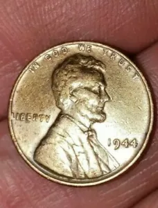 1944 LINCOLN WHEAT PENNY * US CENT COPPER/BRONZE PENNY **RARE** NO MINT MARK - Picture 1 of 6