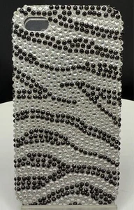For Apple iPhone 4/4S Crystal Icing Zebra Crystal Bling Case - Picture 1 of 2