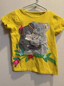 Mini Boden Kids' Yellow Koala T-Shirt size 7-8Y - Picture 1 of 2