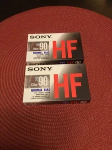 Sony HF 90 Normal Bias Type I All Purpose Audio Cassette Tape (2) New Sealed - Picture 1 of 1