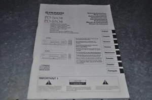Pioneer PD S504 / S604 Manual (Multi language) - Bild 1 von 1