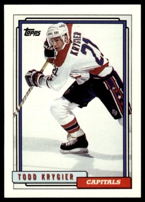 1992 Topps #502 Todd Krygier - Washington Capitals - Image 1 of 2