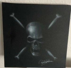 RARO DIPINTO OLIO ORIGINALE PAUL KARSLAKE "Grey Fanged Skull Vampirate" vampiro - Foto 1 di 1