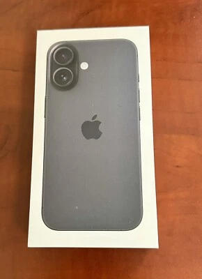 Brand New Sealed Apple iPhone 16 - 128GB - Black (AT&T Cricket) - Image 1 of 3