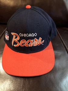 Vintage Chicago Bears Sports specialties Script Wool Fitted Hat Adult 7 NFL - Picture 1 of 12