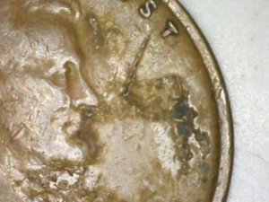 1934 Lincoln Wheat Cent Obverse Lamination Error US Mint Coin - Picture 1 of 4