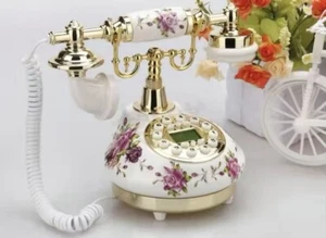 Telefono fisso a filo Retrò vintage / Due Colori Disponibili -Indicare su Ordine - Photo 1/7