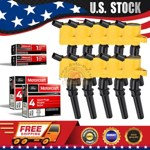Ignition Coils DG508 & Motorcraft Spark Plugs SP479 for Ford E-350 E-250 6.8L - Picture 1 of 8