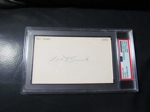Edd Roush signed Index card PSA Encapsulated - Picture 1 of 4