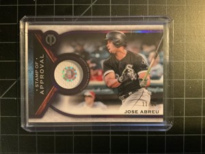 2021 Topps Tribute Jose Abreu Purple Parallel Stamp Of Approval Relic Jersey /50