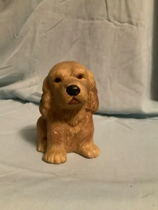 Vintage GEI 1998 Japan Ceremic dog figurine Spaniel Golden Retriever Christmas - Picture 1 of 5