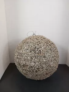 Vintage große Draht Perlen glitzernde runde Kugel Ornament Patina Alter siehe Bilder - Bild 1 von 10