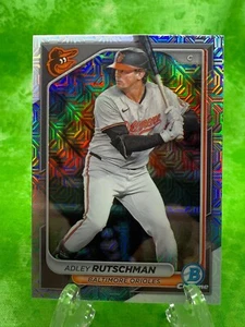 Adley Rutschman - Mojo Refractor - 2024 Bowman Chrome #77 Baltimore Orioles - Picture 1 of 11