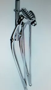 NEW CLASSIC SPRINGER FORK FRONT END FOR 24" BEACH CRUISER BICYCLES CHROME 1 " - Picture 1 of 3