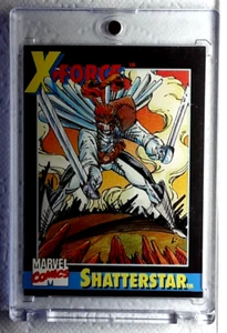 1991 Marvel Black Boarder  X-Force Card 2 SHATTERSTAR.  FREE ONE-TOUCH-HOLDER - Picture 1 of 2