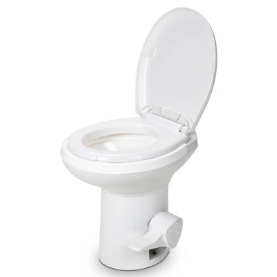 Portable Toilet High Profile w/ Pedal Flush for Motorhome Caravan Travel White - Image 1 of 4