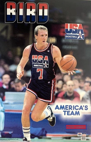 Larry Bird Team USA Americas Team 1992 Olympics Vintage Poster 23 x 34 Cover