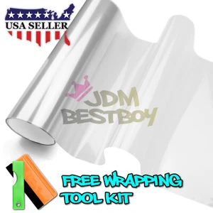 *Glossy Gloss Color Headlight Tint Fog Lights Tail light Vinyl Film Stretchable - Picture 1 of 67