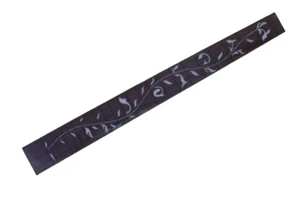 unfinished electric Guitar Fretboard 24 fret 25.5Inch Vine Inlay Ebony wood New - Picture 1 of 3