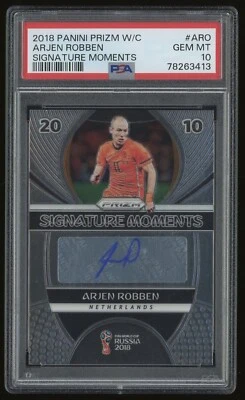 PSA 10 2018 Panini World Arjen Robben Autograph Signatures Moments auto NEW SLAB - Image 1 of 2