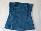 Topshop Teal Bustier Part Boned Tiered Front Back Zip Uk 12 Cruise, Party, Club