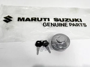 Chrome Fuel Tank Cap + Lock For Suzuki SJ413 LJ Samurai Sierra Drover - Foto 1 di 9