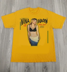 T-shirt unisex manica corta Nina Hagen New York tutte le taglie dalla S alla 5XL oro AL451 - Foto 1 di 3