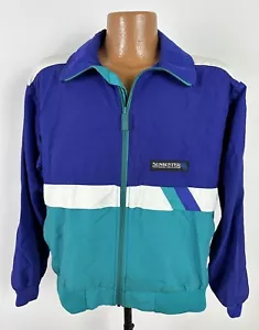 Vintage Sunbuster Windbreaker Jacke Herren Large Full-Zip Colorblock blau türkis USA - Bild 1 von 17