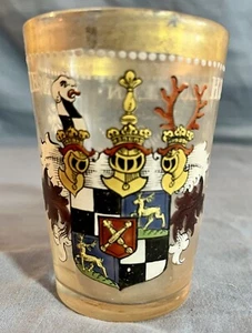 Fritz Heckert Deutschschlesischer Historismus Handemaillierter Wappenbecher Antik - Bild 1 von 9