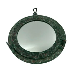 17" grüne Oberfläche Aluminium Bullauge mit Glas ~ maritimes Dekor ~ Schiffsfenster - Bild 1 von 4