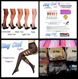 2 Tamara Black Compression Tights XL Hooters Uniform wisk away casino waitress - Picture 1 of 6