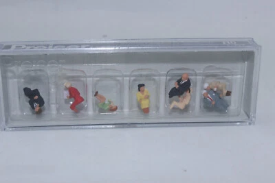 Preiser 10299 Seated Passengers 6 Figures 1:87 H0 NEW in OVP - Image 1 of 4