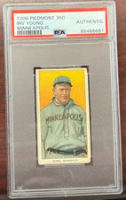 1909-1911 T206 Piedmont 350 Irv Young Minneapolis PSA AUTHENTIC