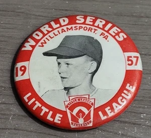 1957 Little League World Series Pinback Button Baseball Williamsport PA - Bild 1 von 7