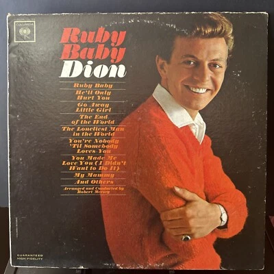 Dion / Ruby Baby  Lp Vinyl Columbia 2010 MONO - Image 1 of 4