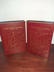 Acadia Parish Louisiana History 2 Volumes Signed Limited - Picture 1 of 5