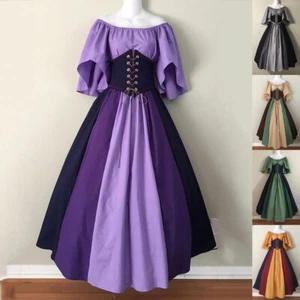 Vintage Women Renaissance Medieval Victorian Fancy Dress Gothic Cosplay Costume - Picture 1 of 29