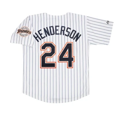 Camiseta blanca local Rickey Henderson de los Padres de San Diego 1996 con parche del equipo (S-3XL) Foto 1 de 4